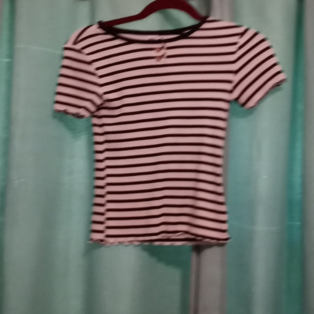White and Black Striped Shirt